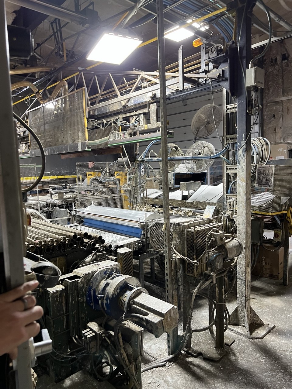 Factory floor with drive motors