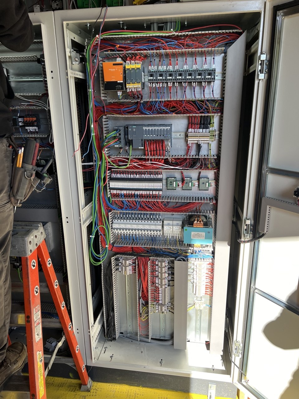 PLC and I/O module rack