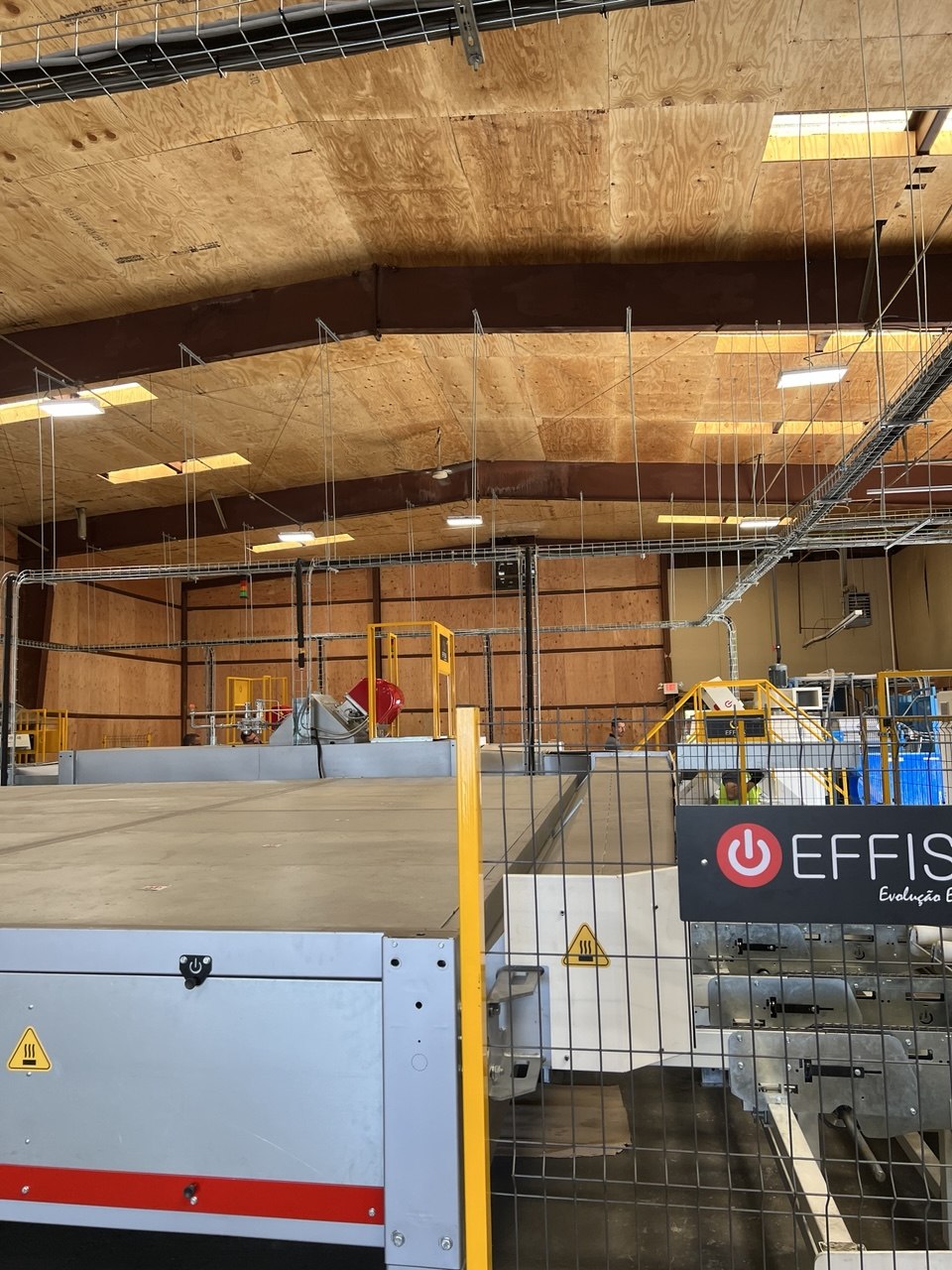 Cable tray and LED lighting overhead