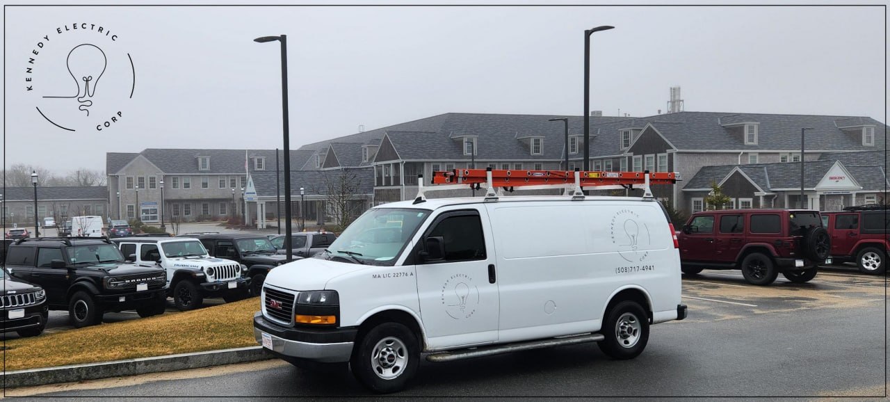 Kennedy Electric van on site at Nantucket Cottage Hospital
