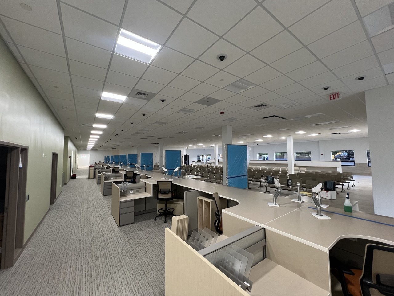 Finished office space — lighting and life safety